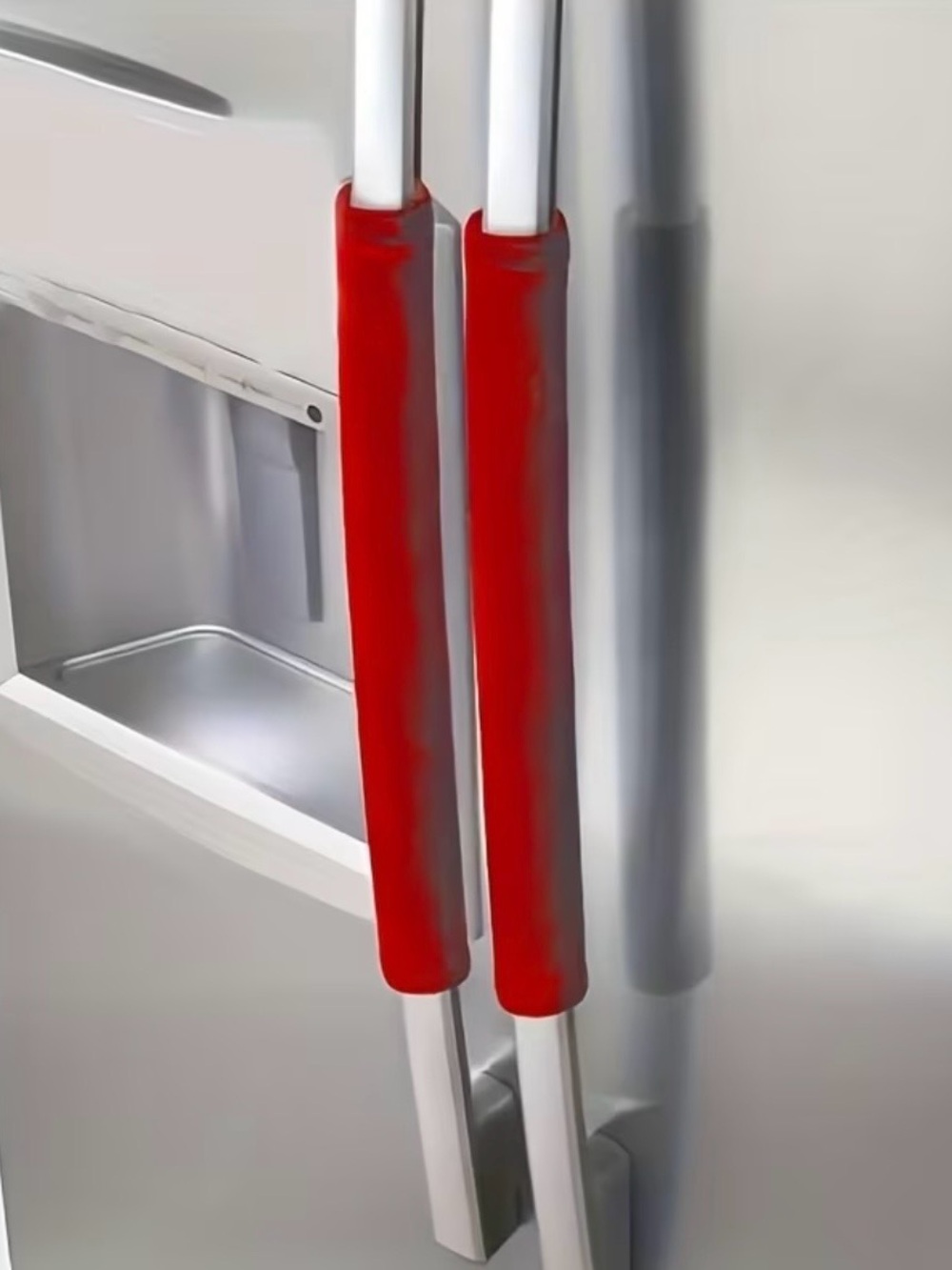 Red Refrigerator Handle Protectors - Soft Grip Sleeve (Set of 2) NWOT